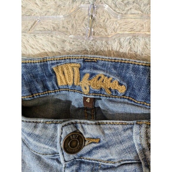 Kut from the Kloth Light Wash Distressed Straight Leg Jeans Women's Size 4 - Picture 3 of 12